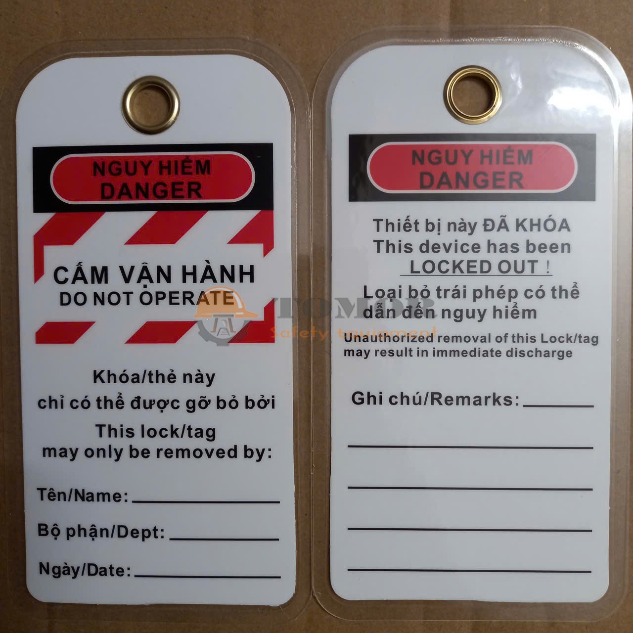Thẻ tagout song ngữ- lock