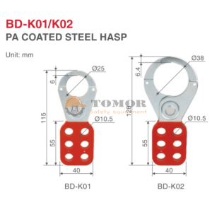 Khóa nhóm bằng thép chuôi nhựa 38mm BD-K02