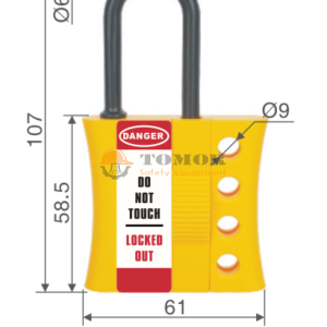 Khóa nhóm bằng nhựa nylon cách điện, in nhãn cảnh báo BD-K46