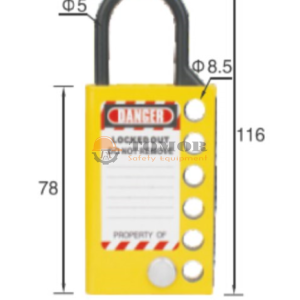 Khóa nhóm bằng nhôm có nhãn cảnh báo BD-K51 2