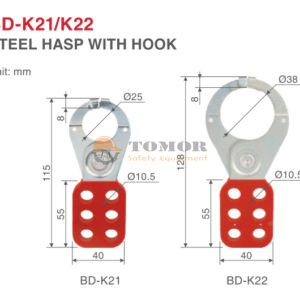 Khóa nhóm bằng thép, móc chốt, chuôi nhựa 25mm BD-K21 2
