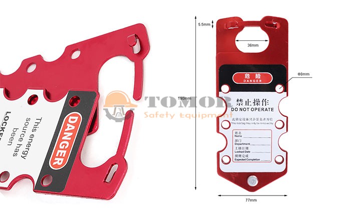 Khóa nhóm bằng nhôm có nhãn cảnh báo BD-K53