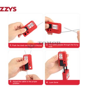 Khóa dây cáp bọc nhựa Mini 1.5mm x 3m - BD-L42 3