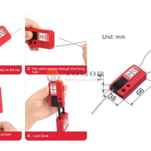 Khóa dây cáp bọc nhựa Mini 1.5mm x 3m - BD-L42 2