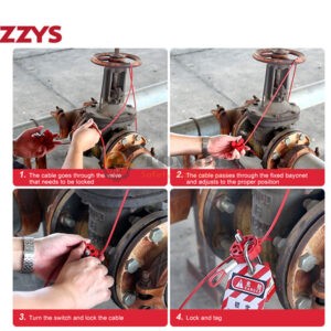 Khóa dây cáp bọc nhựa điều chỉnh đa năng 4mmx2m- BD-L31A 3