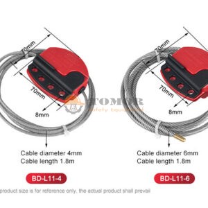 Khóa dây cáp điều chỉnh đa năng 4mmx1.8m- BD-L11-4 2
