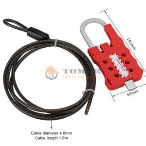 Khóa dây cáp bọc nhựa điều chỉnh đa năng 5mmx1.8m - BD-L22 2