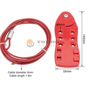 Khóa dây cáp bọc nhựa điều chỉnh đa năng 4mmx1.8m- BD-L21 2