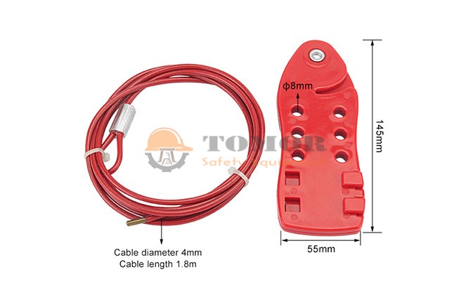 Khóa dây cáp bọc nhựa điều chỉnh đa năng 4mmx1.8m- BD-L21 2