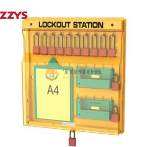 Trạm treo khóa BD-B208 10 padlock slot, 1 work permit, 2 storage bin